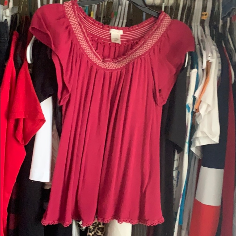 Red blouse